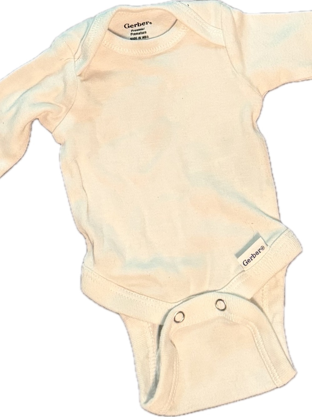 Gerber White Long-Sleeve Baby Bodysuit
